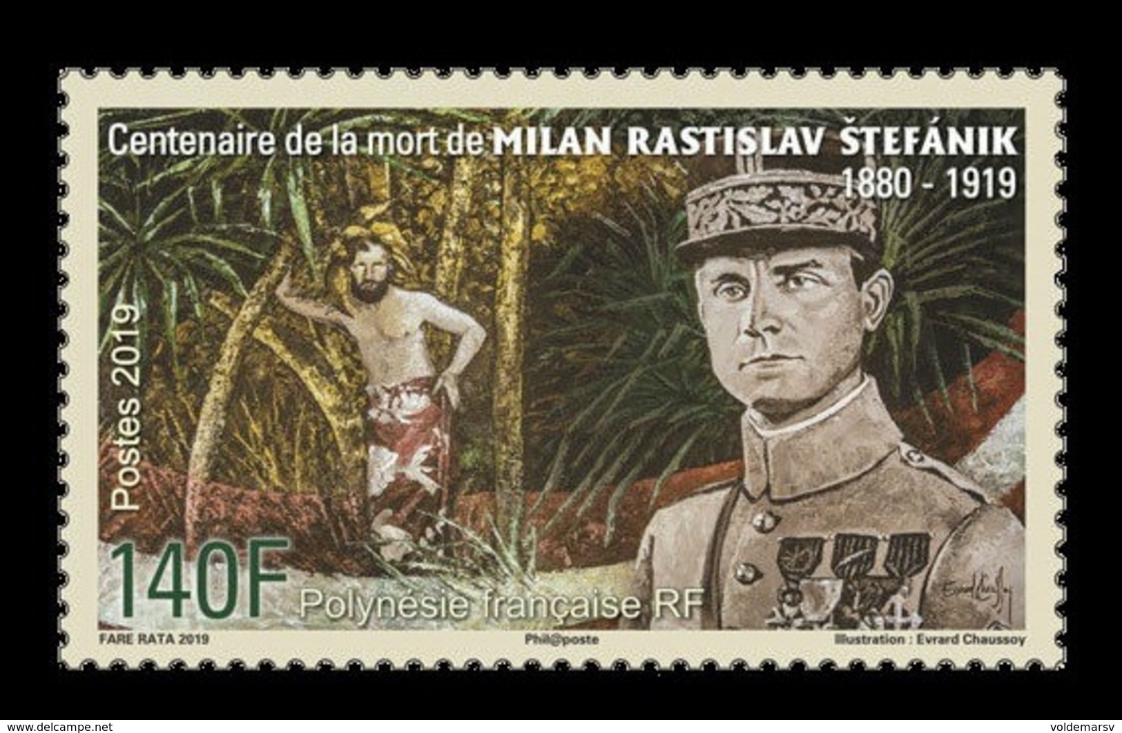 French Polynesia 2019 Mih. 1421 Slovak Astronomer Milan Rastislav Stefanik MNH ** - Unused Stamps