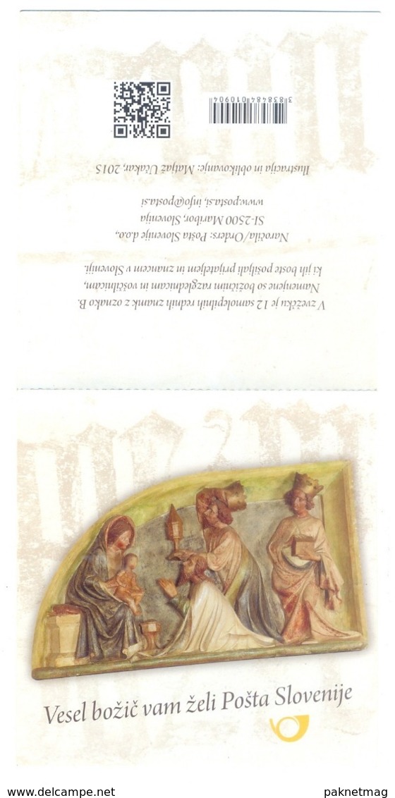 G173- Slovenia 2015 Christmas Booklet. Self Adhesive Stamps. - Slovénie