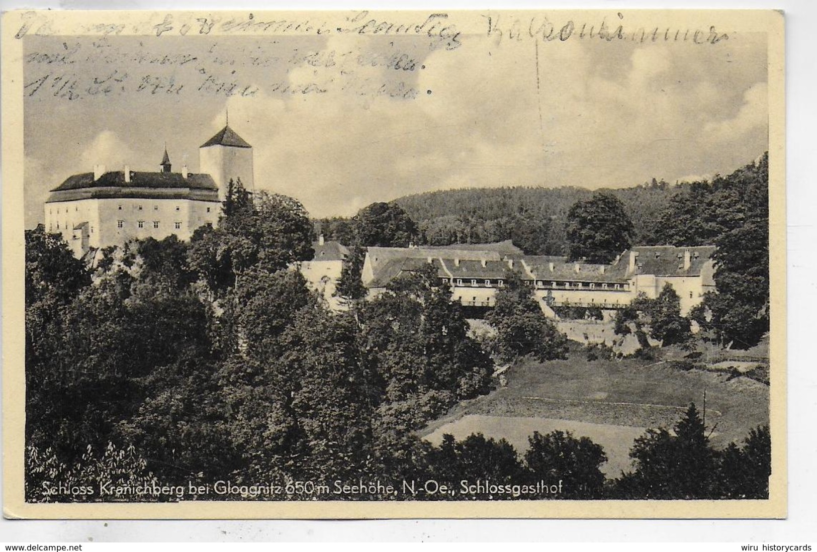 AK 0330  Schloss Kranichberg Bei Gloggnitz Mit Schlossgasthof / Verlag Ledermann Um 1950 - Semmering