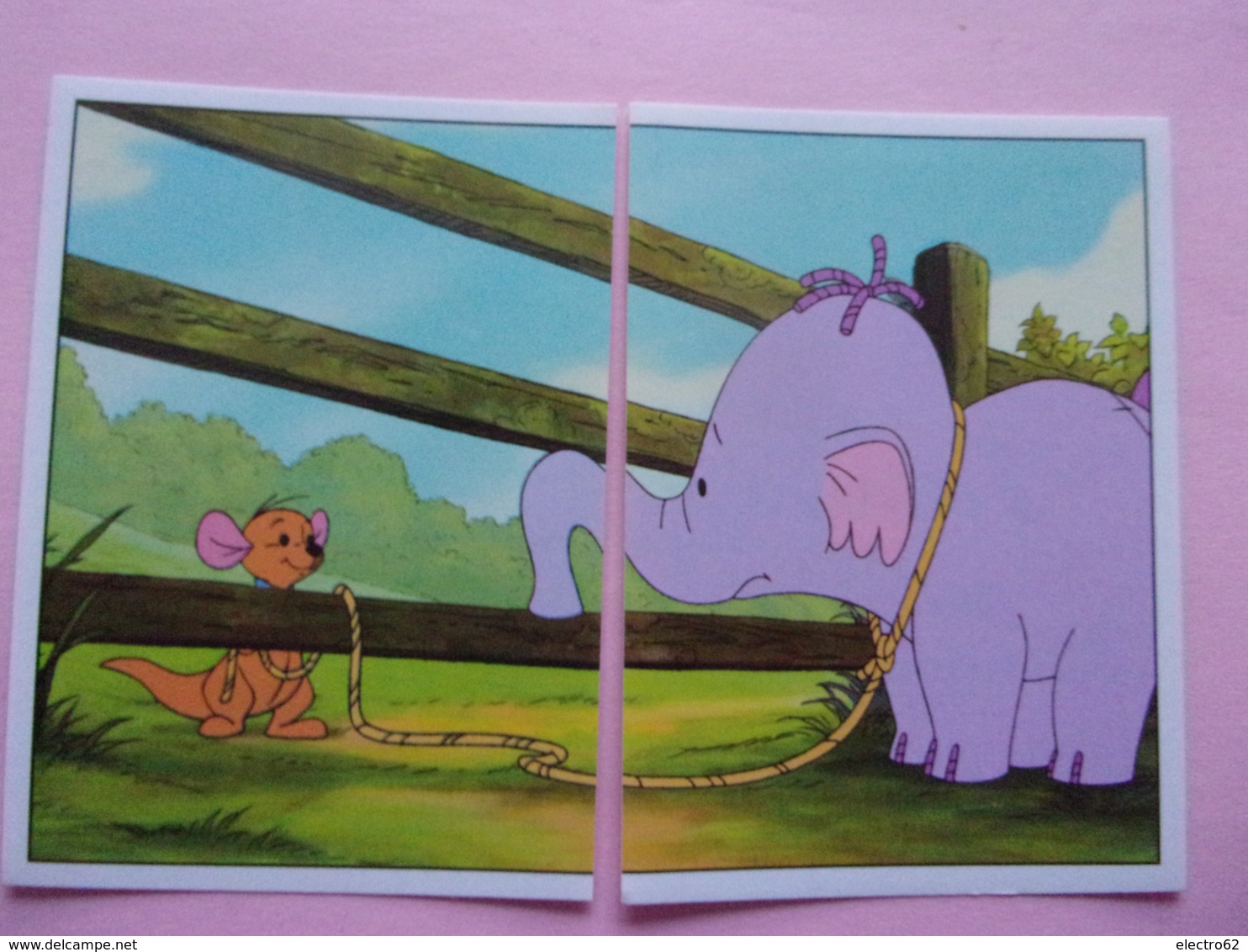 PANINI Winnie L'ourson Et L'éfélant Disney N°83 & 84 éléphant Elefant Elefante Elephant Kangourou Kanguru - Edizione Francese