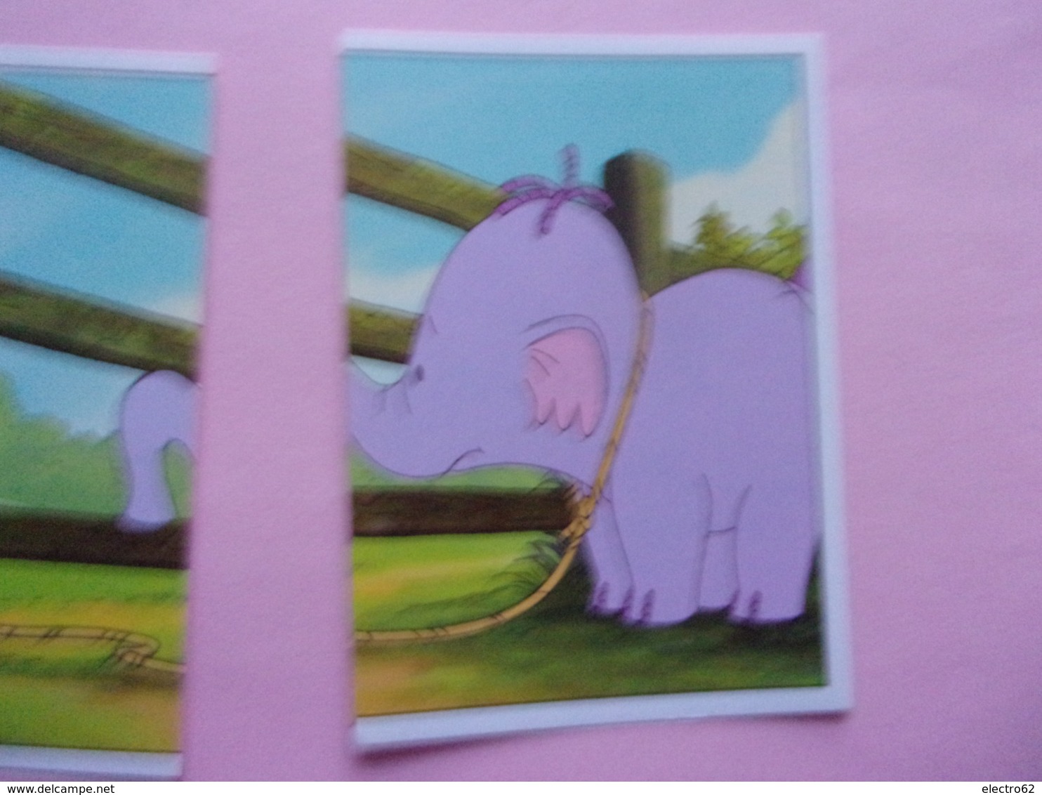 PANINI Winnie L'ourson Et L'éfélant Disney N°83 & 84 éléphant Elefant Elefante Elephant Kangourou Kanguru - Franse Uitgave