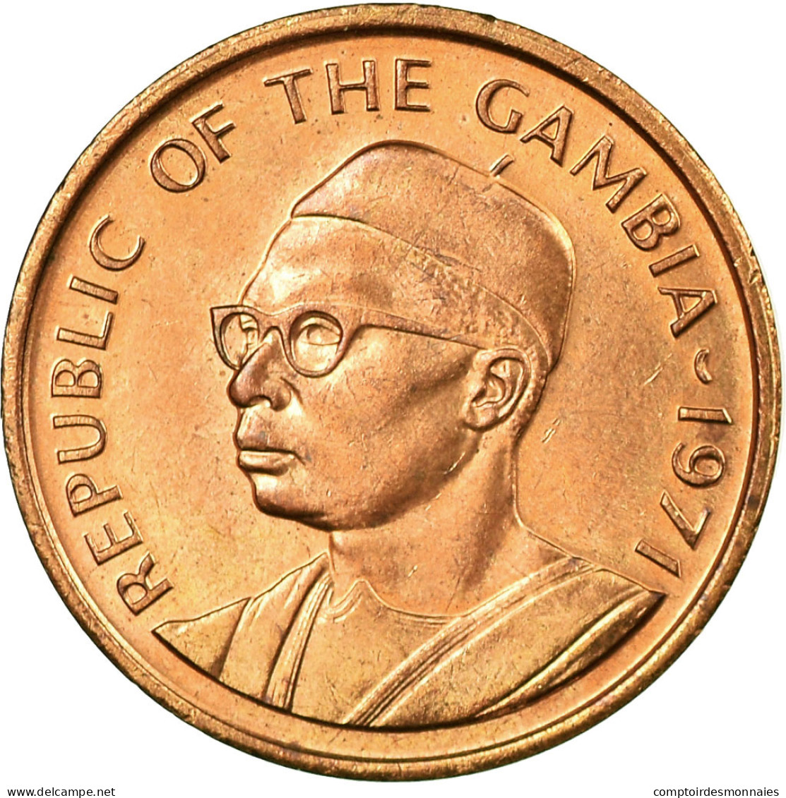 Monnaie, GAMBIA, THE, 5 Bututs, 1971, SUP, Bronze, KM:9 - Gambie