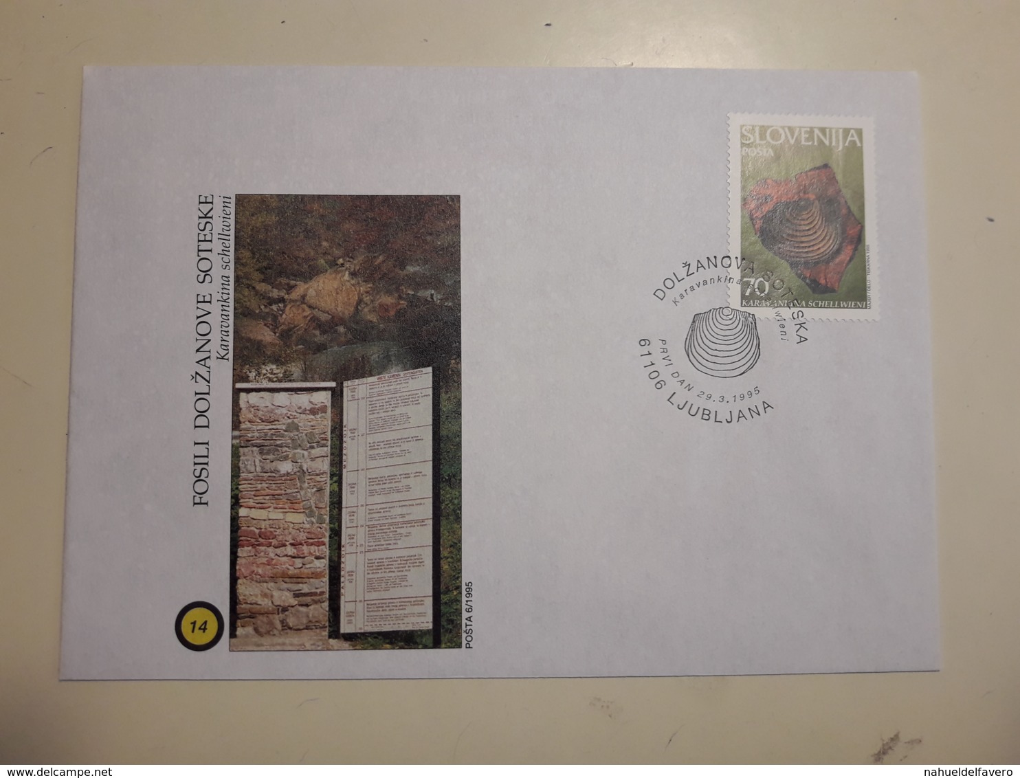 Slovénie FDC Coquillage Fossile 1995 - Fossiles