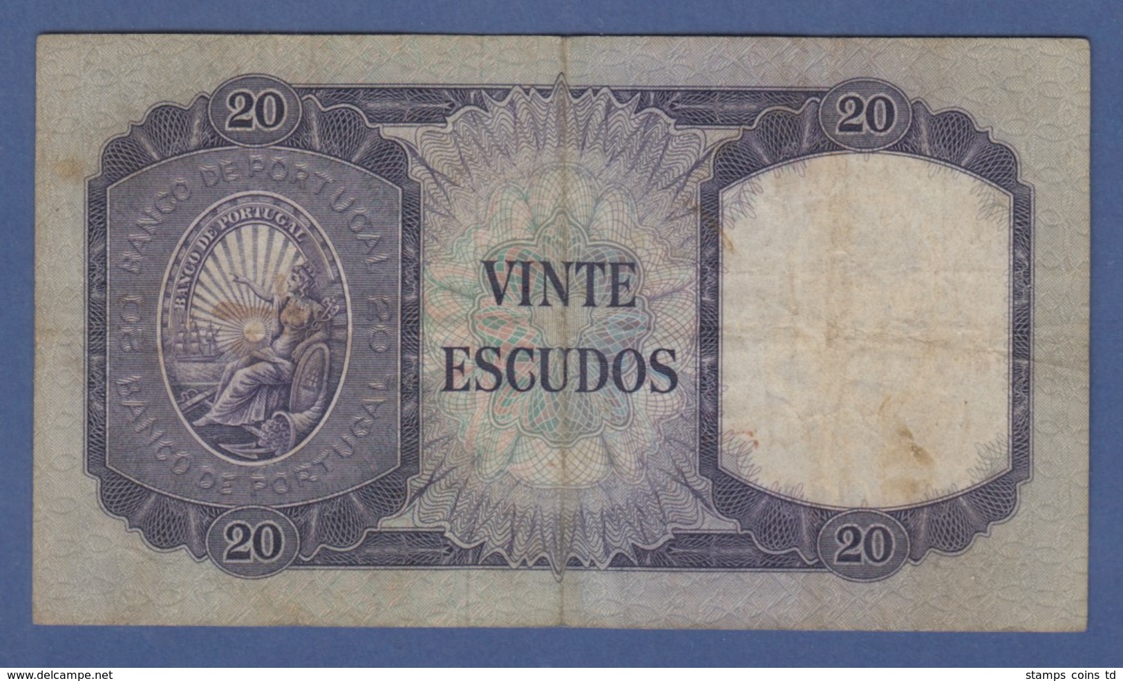 Banknote Portugal 20 Escudos 1960 - Portugal