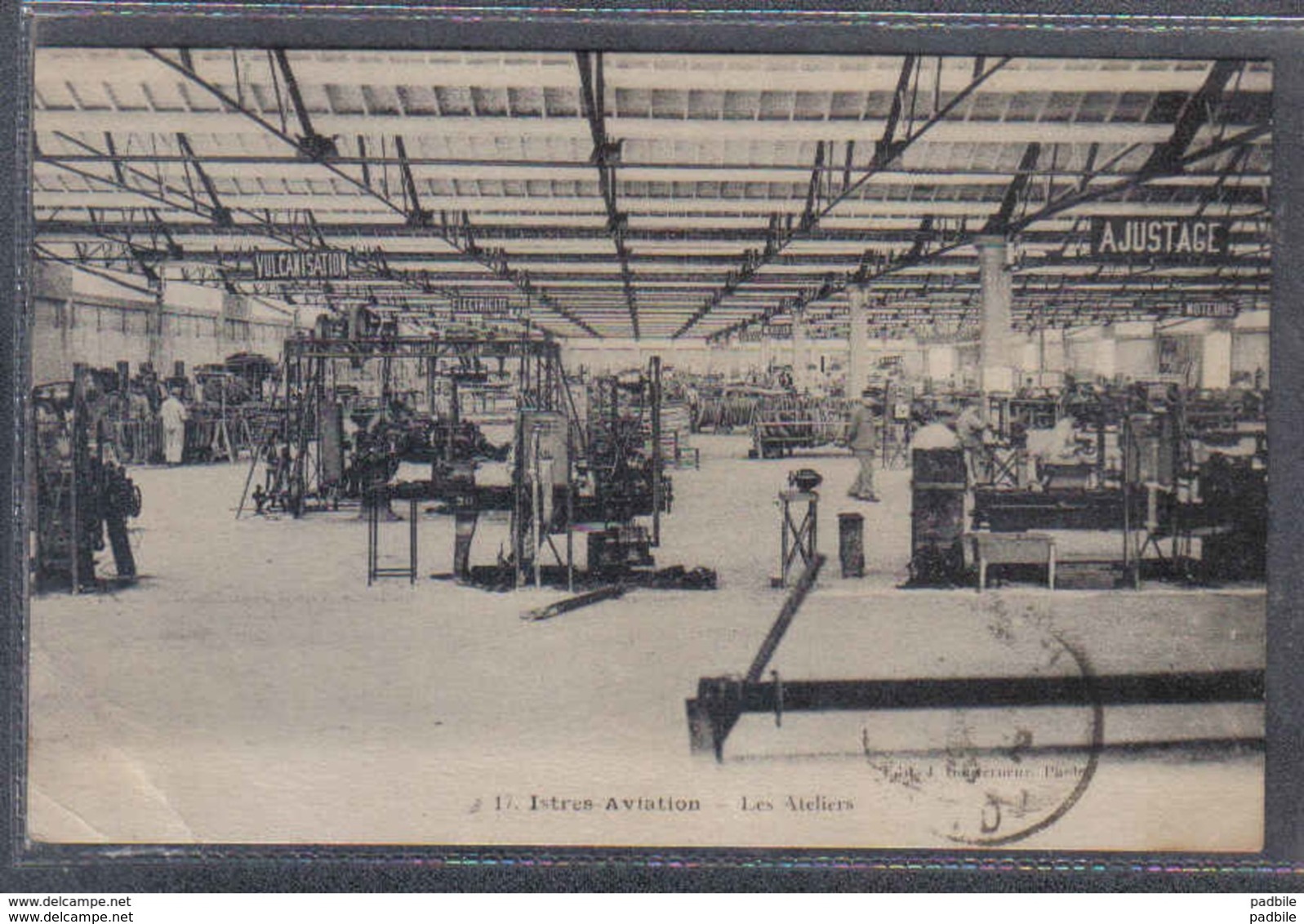 Carte Postale Aviation Avion Aéroplane Les Ateliers à Istres Aviation - ....-1914: Précurseurs