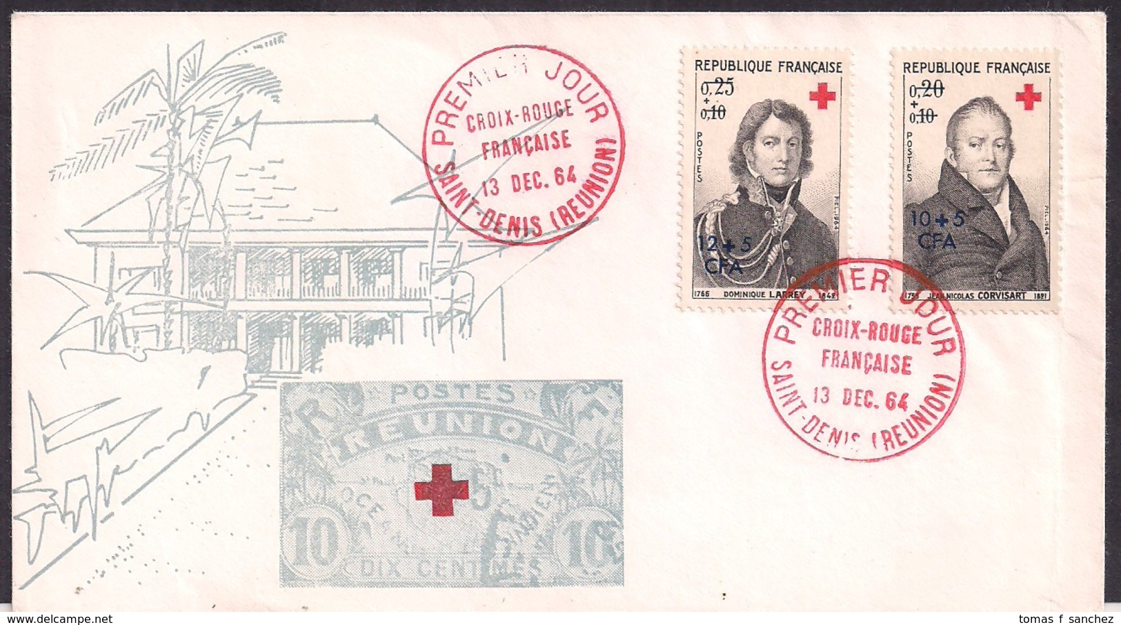 France - 1964 - FDC - Centenaire De La Croix-Rouge Internationale - Red Cross