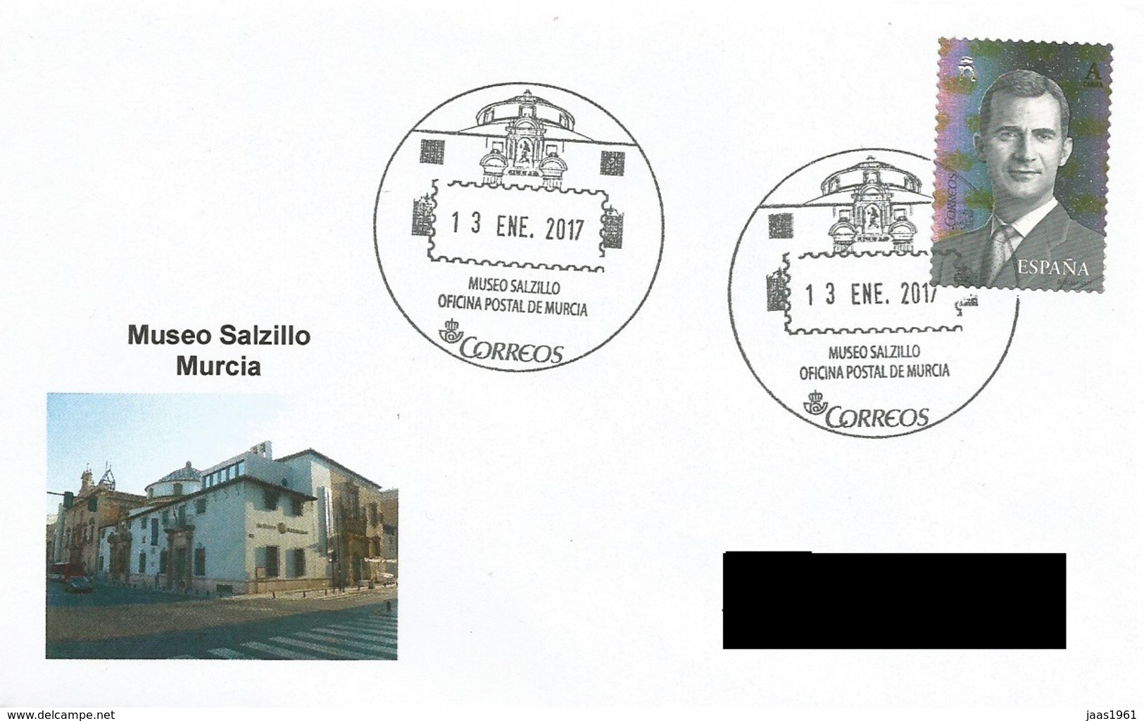 SPAIN. POSTMARK SALZILLO MUSEUM. MURCIA 2017 - Autres & Non Classés