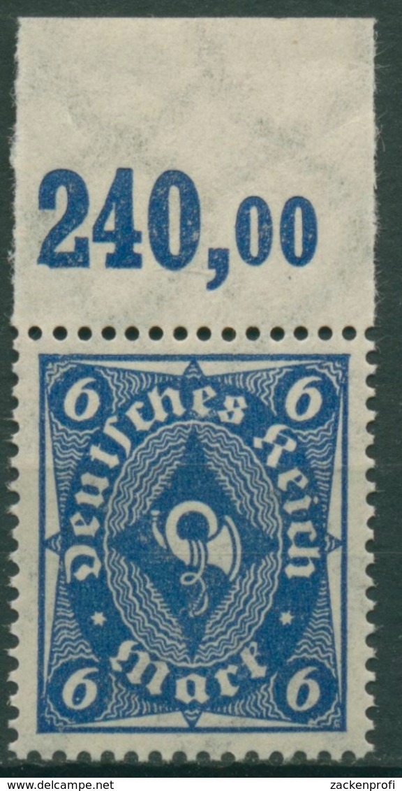 Deutsches Reich 1922/23 Posthorn Plattendruck Oberrand 228 P OR Postfrisch - Ungebraucht