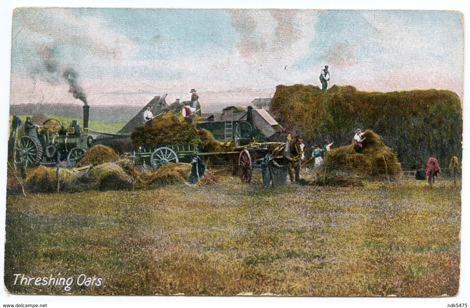 FARMS : THRESHING OATS / HARVESTING / STEAM TRACTOR / ADDRESS - PULBOROUGH, WATERFIELD, LODGE HILL - Cultivation