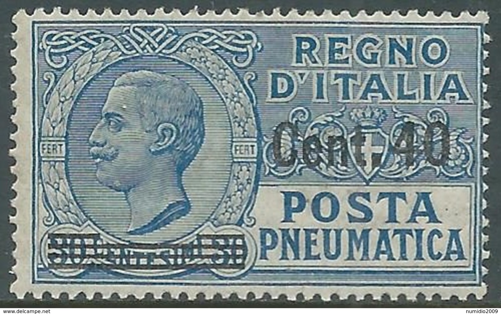 1924-25 REGNO POSTA PNEUMATICA SOPRASTAMPATO 40 SU 30 CENT MNH ** - RB5-8 - Poste Pneumatique