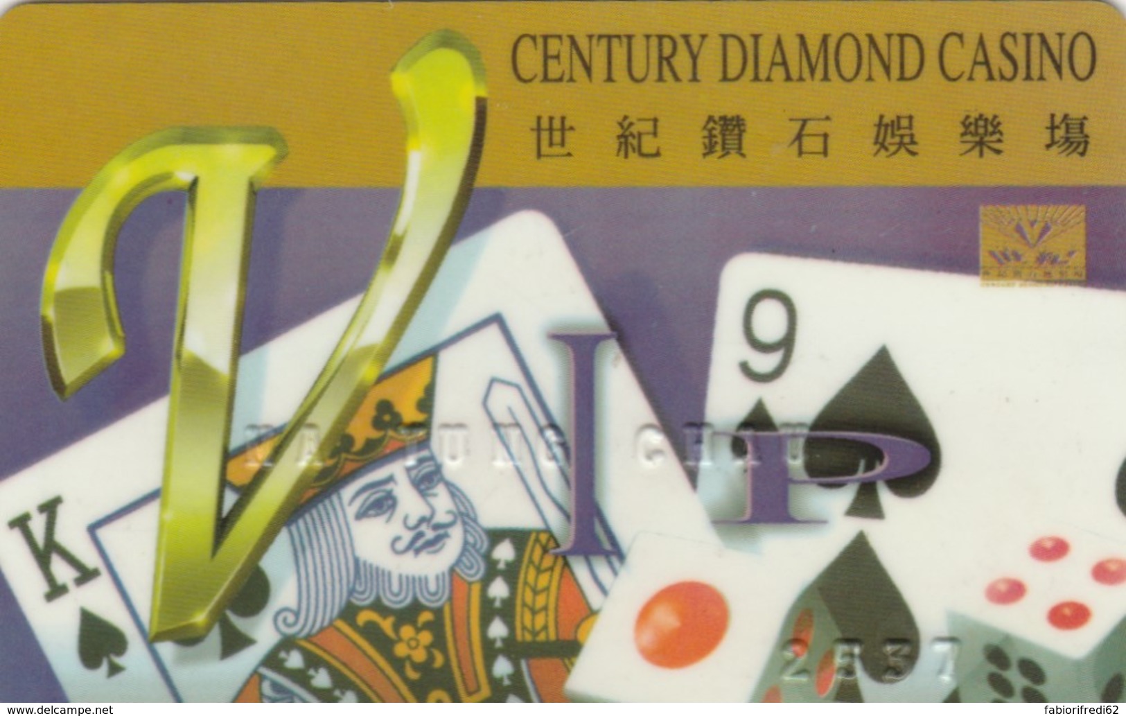 CARTA CASINO - CENTURY DIAMOND (E48.50.6 - Casino Cards