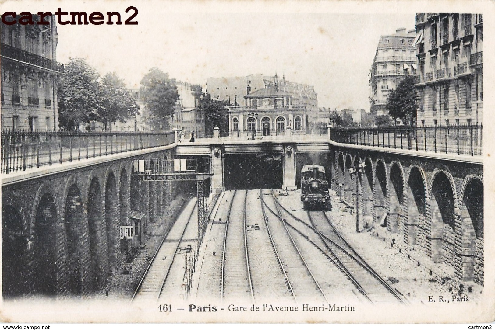 PARIS GARE DE L'AVENUE HENRI-MARTIN TRAIN METRO LOCOMOTIVE BAHNHOF STATION 75016 - Arrondissement: 16