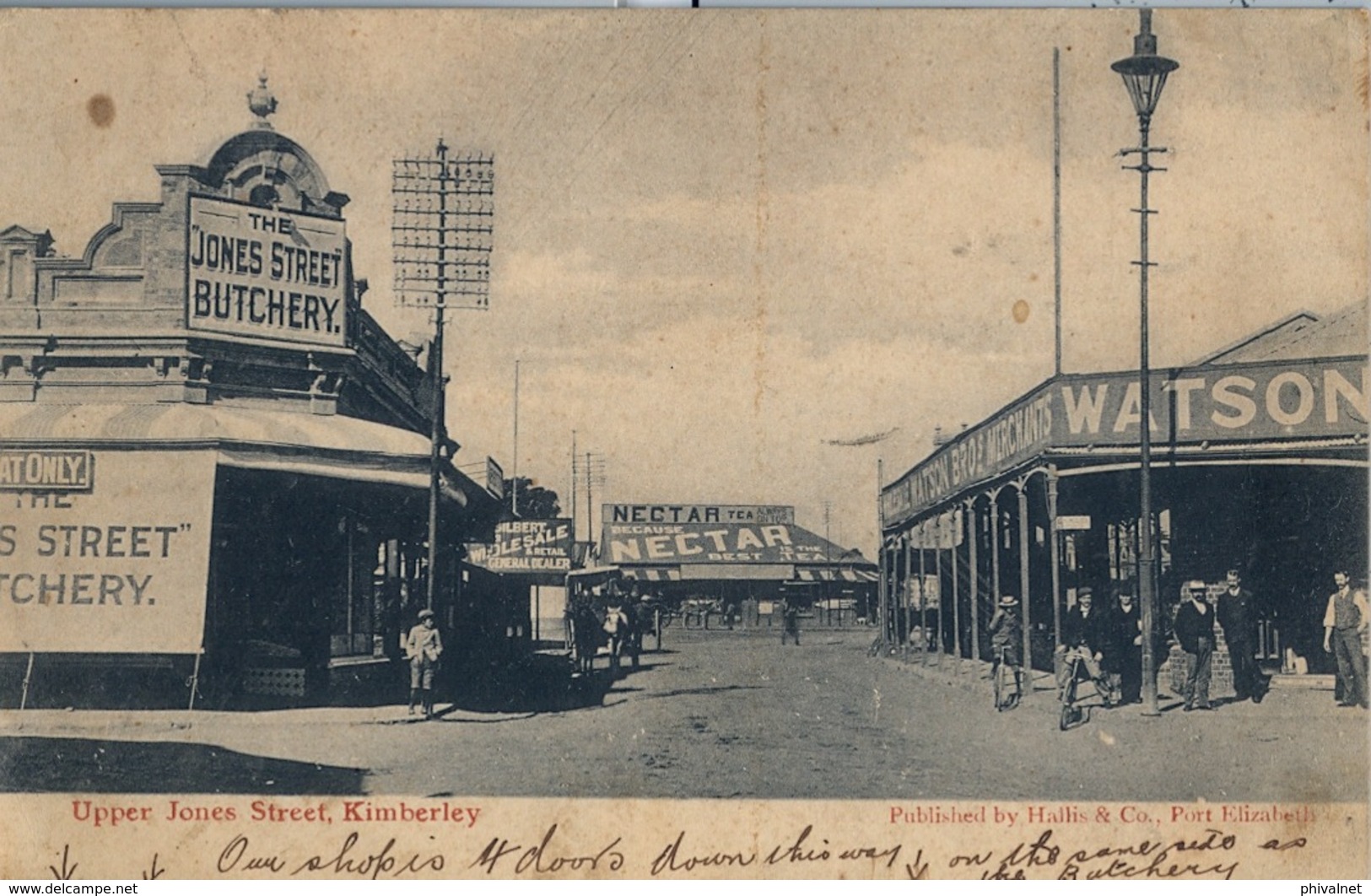 1904 SUDAFRICA , TARJETA POSTAL ESCRITA NO CIRCULADA , UPPER JONES STREET , KIMBERLEY - Sudáfrica