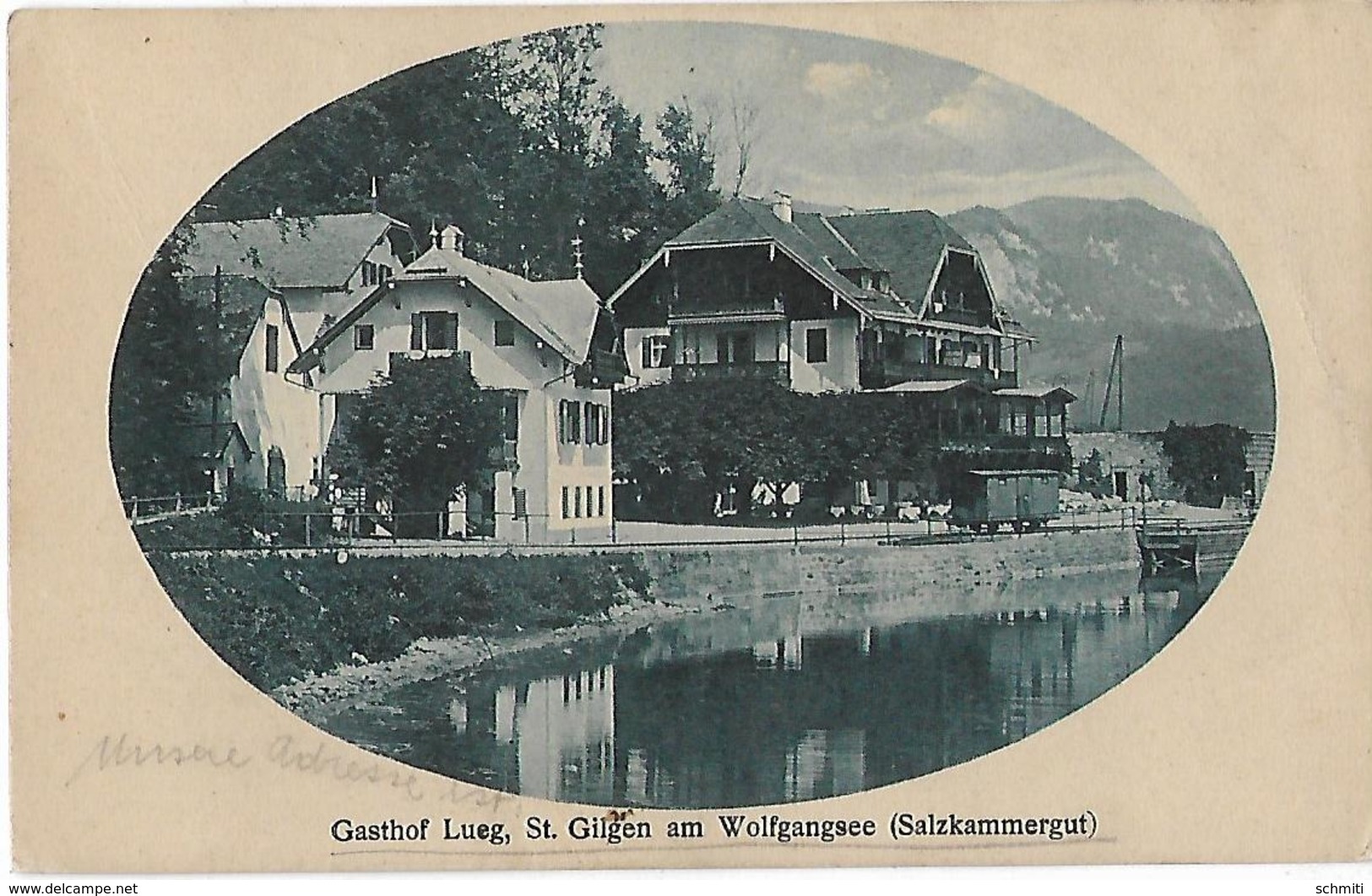 -Autriche:Gasthof Lueg, St.Gilgen Am Wolfgangsee (Salzkammergut)Wagon Sur La Ligne De Chemin De Fer. Carte - Other & Unclassified