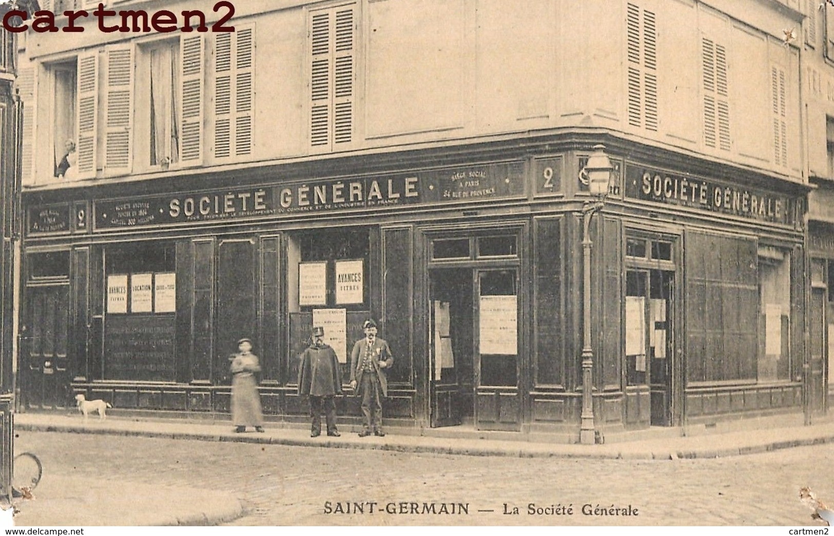 SAINT-GERMAIN-EN-LAYE LA SOCIETE GENRALE BANQUE DEVANTURE PUBLICITE 78 YVELINES - St. Germain En Laye