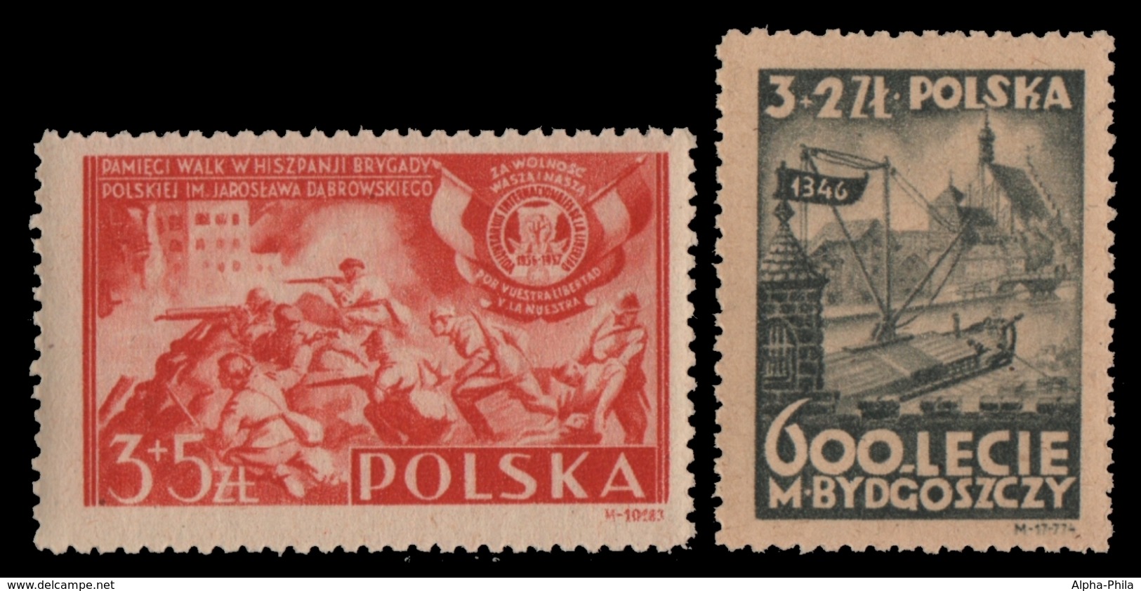 Polen 1946 - Mi-Nr. 434 & 435 ** - MNH - 2 Ausgaben - Ungebraucht