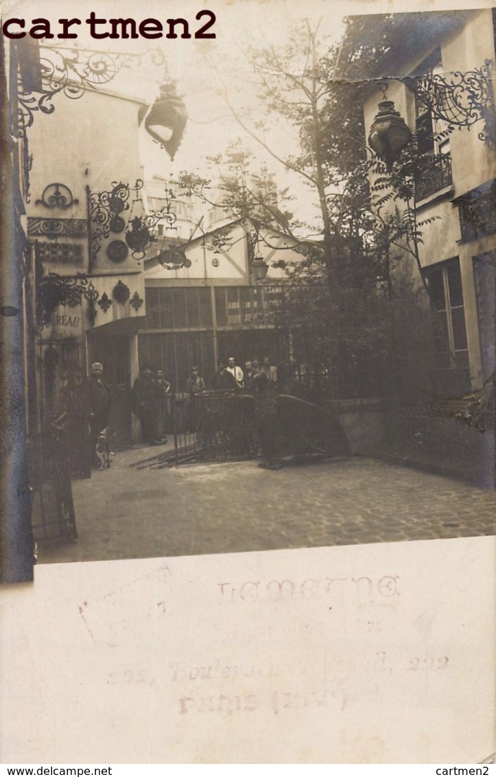 CARTE PHOTO : PARIS ENTREPRISE LEMAGNE 222 BOULEVARD RASPAIL FORGERON FORGE ECRITE PAR " Mr LEMAGNE " - Distrito: 14