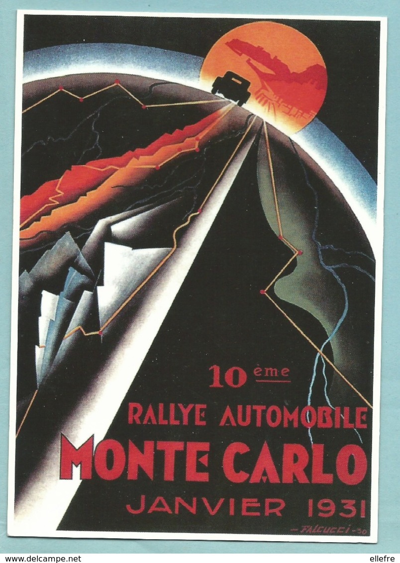 CPM Affiche Sur Carte Du 10 ème Rallye Automobile De Monte Carlo Janvier 1931 Falcucci - Ed Clouet - Rally's