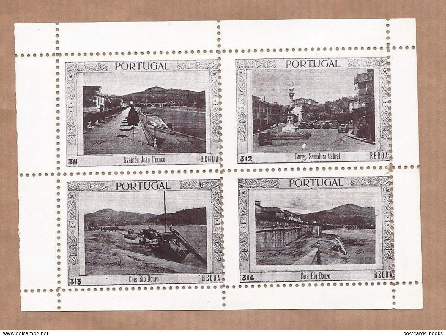 Conjunto De 4 Vinhetas REGUA (Porto). SET Of 4 Vintage CINDERELLA Poster STAMP Sheet REGOA River DOURO / PORTUGAL - Emissions Locales