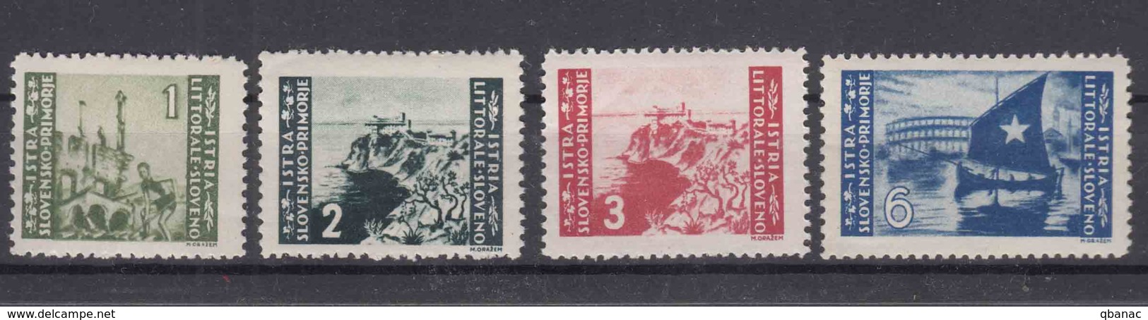 Istria Litorale Yugoslavia Occupation, 1946 Sassone#63-66 Complete Set, Mint Never Hinged - Ocu. Yugoslava: Istria