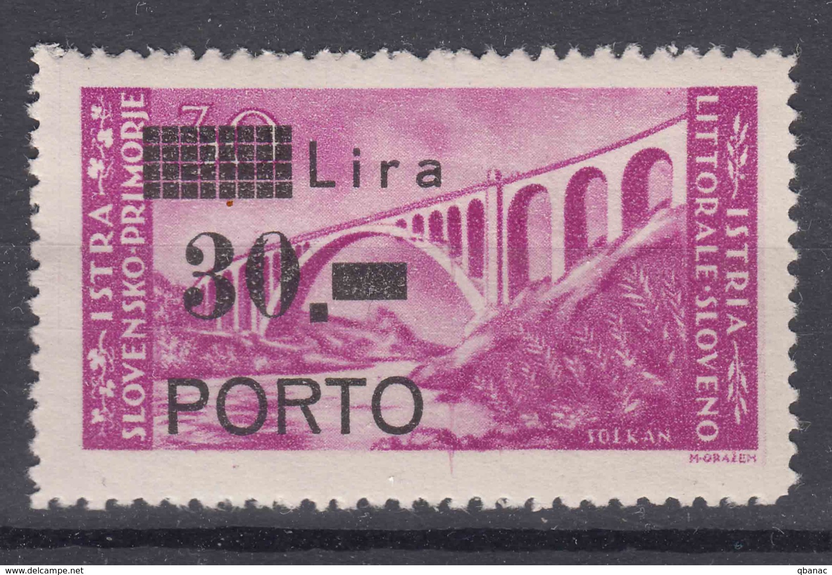 Istria Litorale Yugoslavia Occupation, Porto 1946 Sassone#13 Mint Hinged - Yugoslavian Occ.: Istria