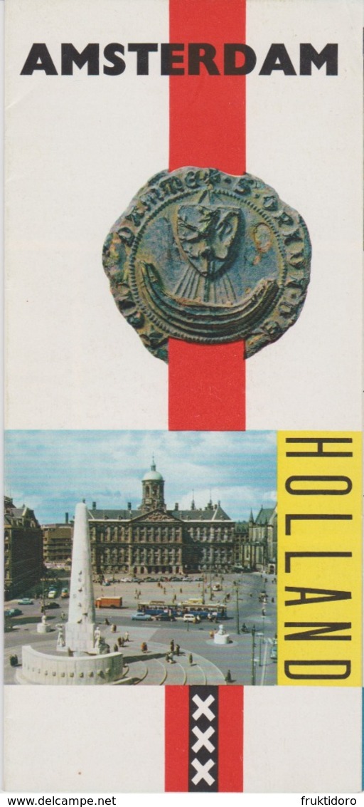 Brochure About Amsterdam - General Information - Map - Tourist Attractions - En Esperanto - 1966 - Toeristische Brochures