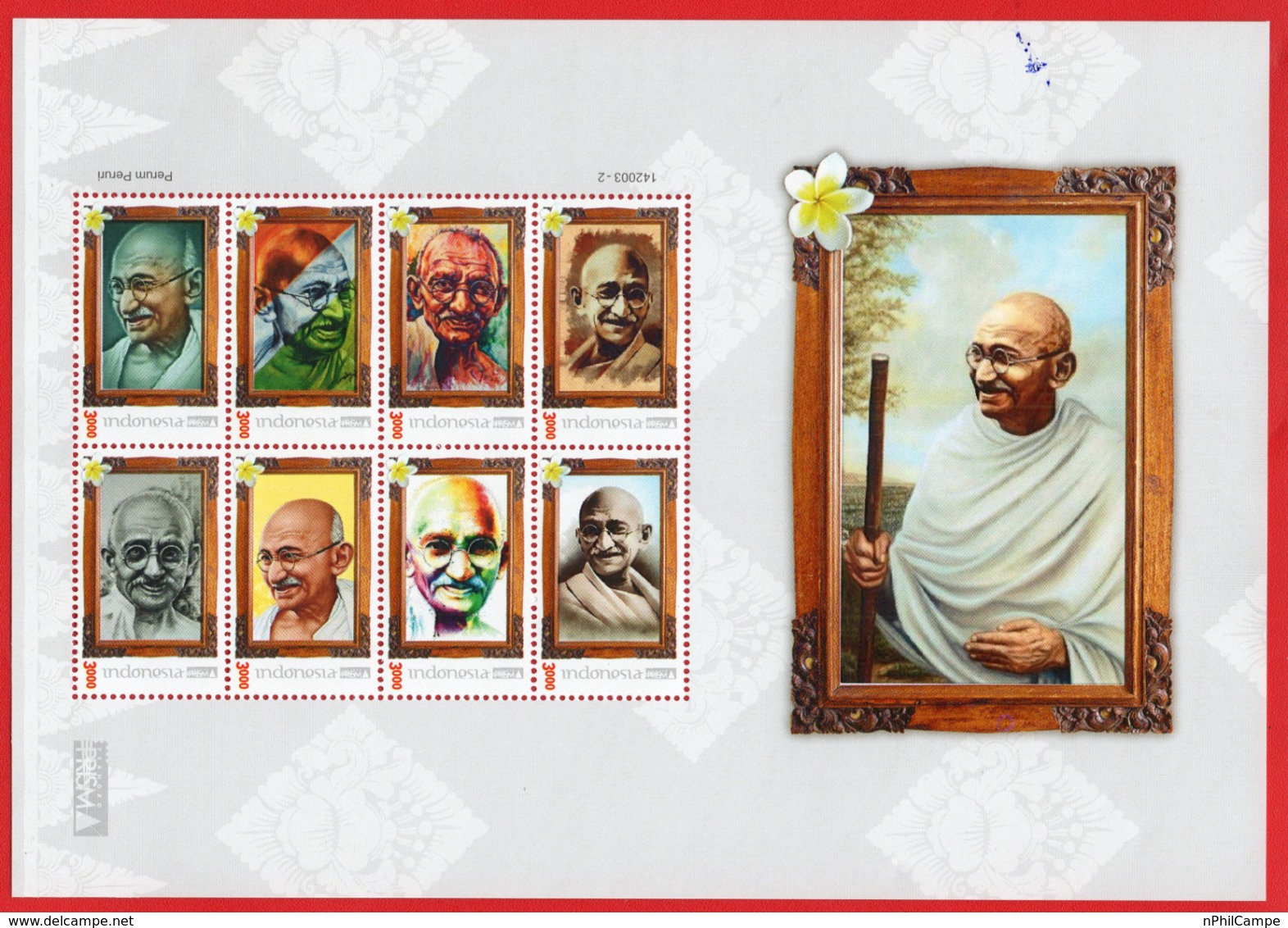 Indonesia Personalized 2018, PRISMA Mahatma Gandhi. MNH - Ungebraucht