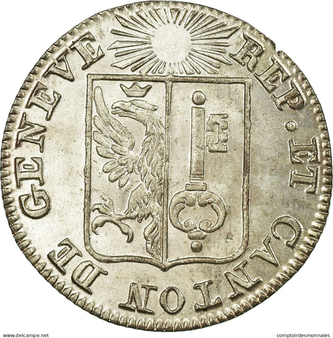 Monnaie, SWISS CANTONS, GENEVA, Sol, 1833, SPL, Billon, KM:120 - Altri & Non Classificati