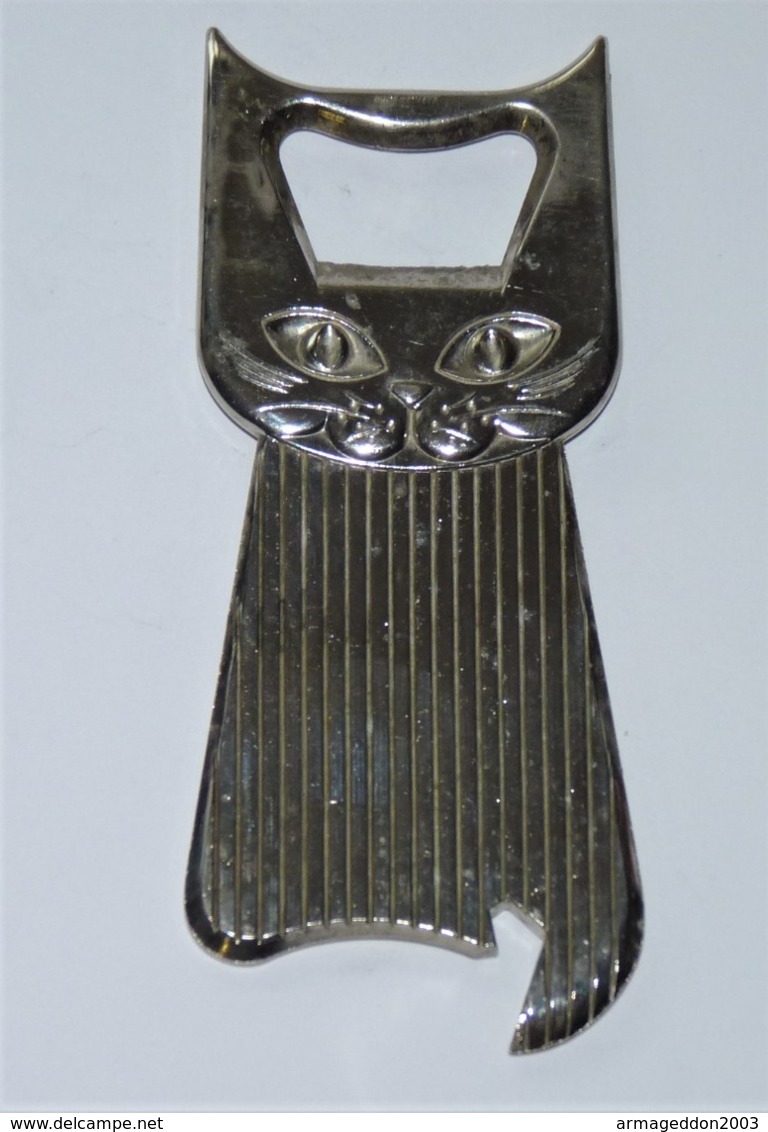 RARE ANCIEN DÉCAPSULEUR METAL TETE DE CHAT DOUAMONT OSSUAIRE TBE - Bottle Openers