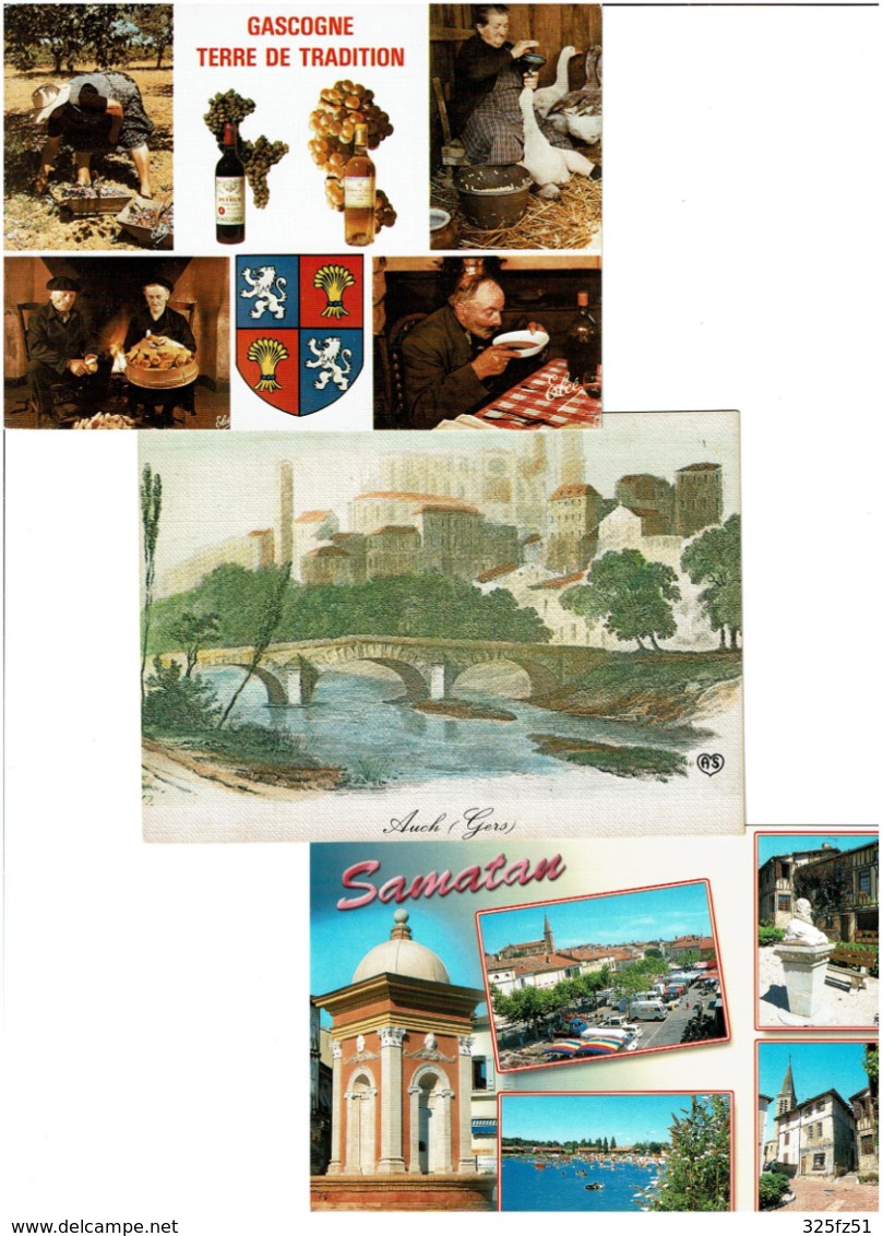 32  / GERS /  Lot De 90 Cartes Postales Modernes écrites - 5 - 99 Cartes