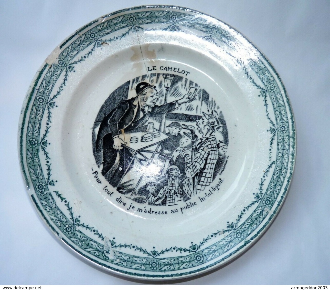 ANCIENNE ASSIETTE HUMORISTIQUE ST AMAND SAINTE AMANDINOISE LE CAMELOT - Saint Amand (FRA)