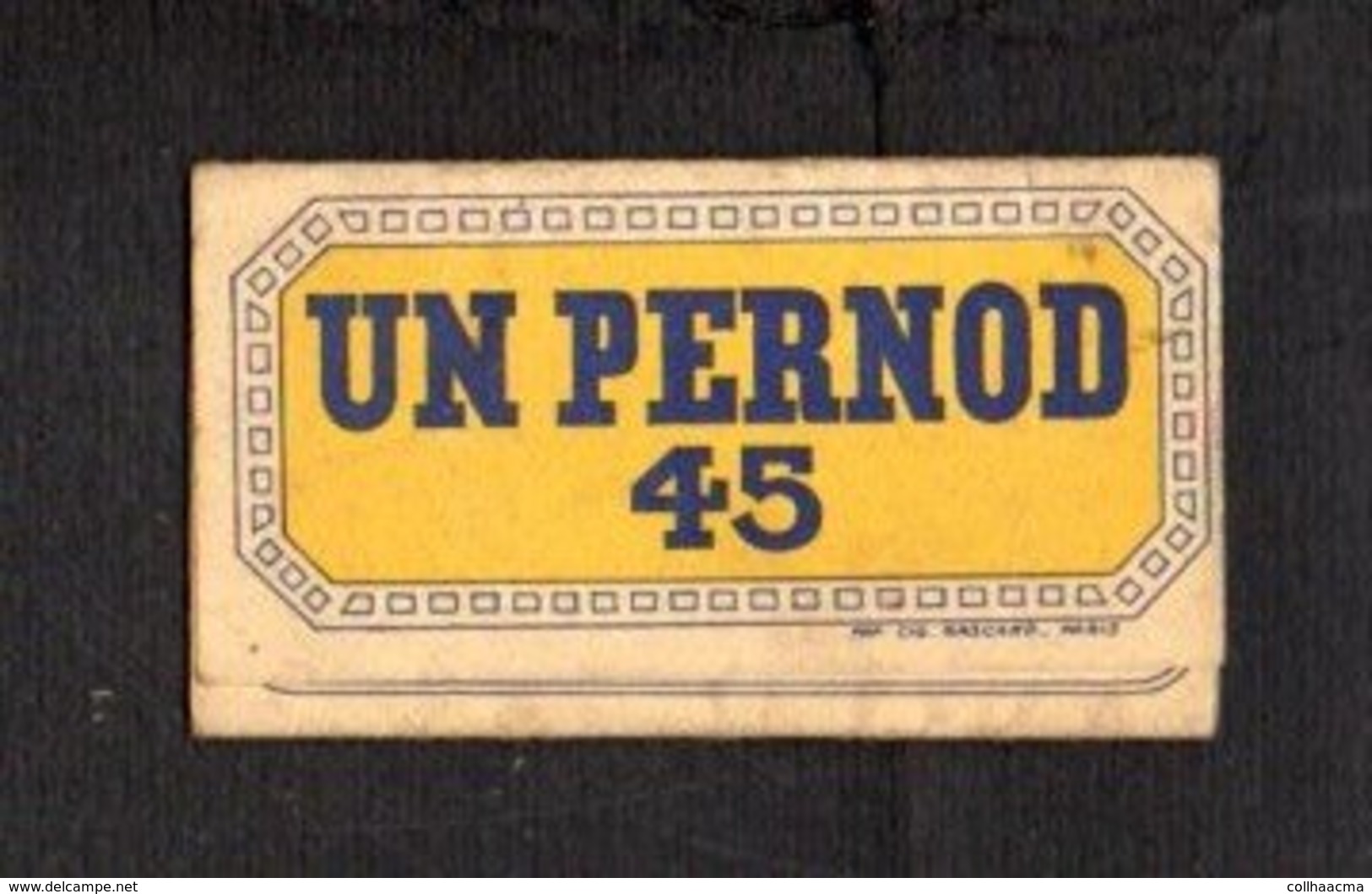 Pochette Papier Pour Tabac à Rouler Ou Cigarettes " Pernod 45 " - Autres & Non Classés