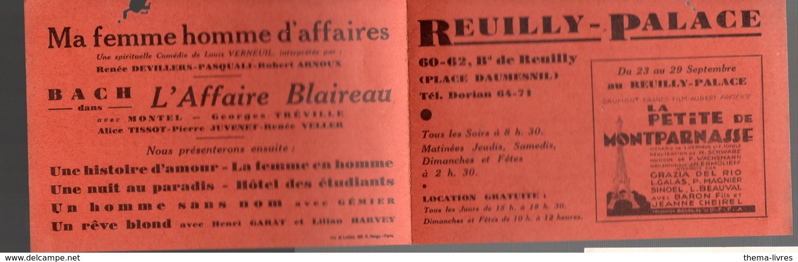 (cinéma) Patris:place Daumesnil  : Programme REUILLY-PALACE   (PPP20466) - Programs