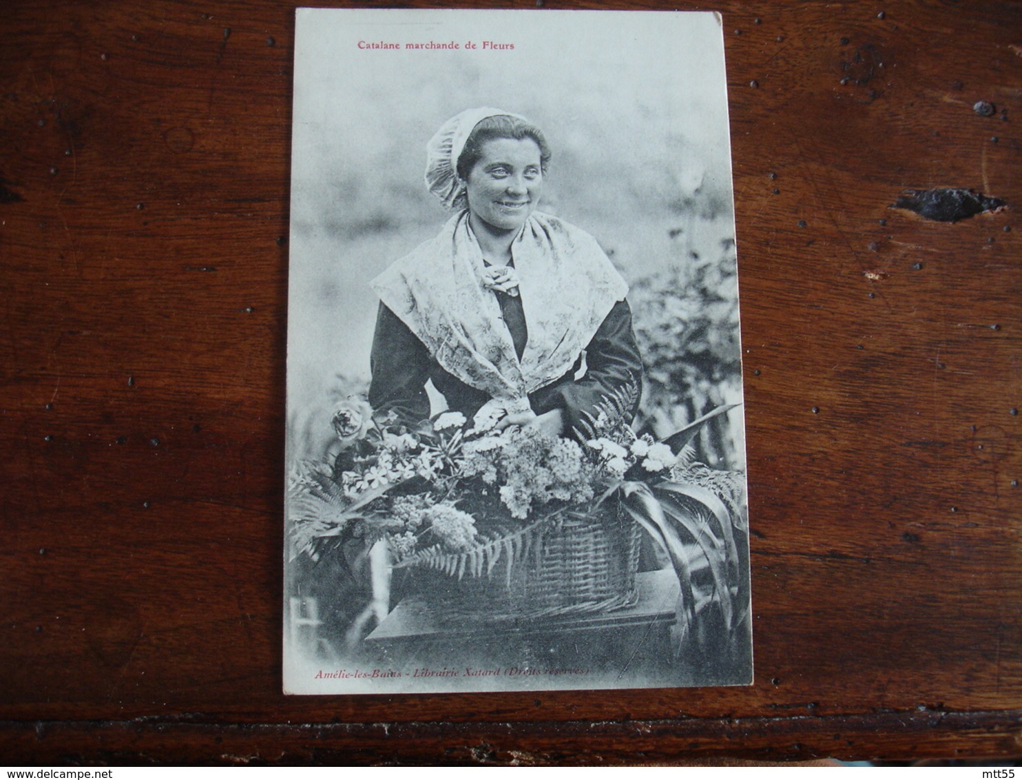 Lot 2 Cartes Femme Catalane Marchande Fleurs Catalane Allant A La Fontaine - Other & Unclassified