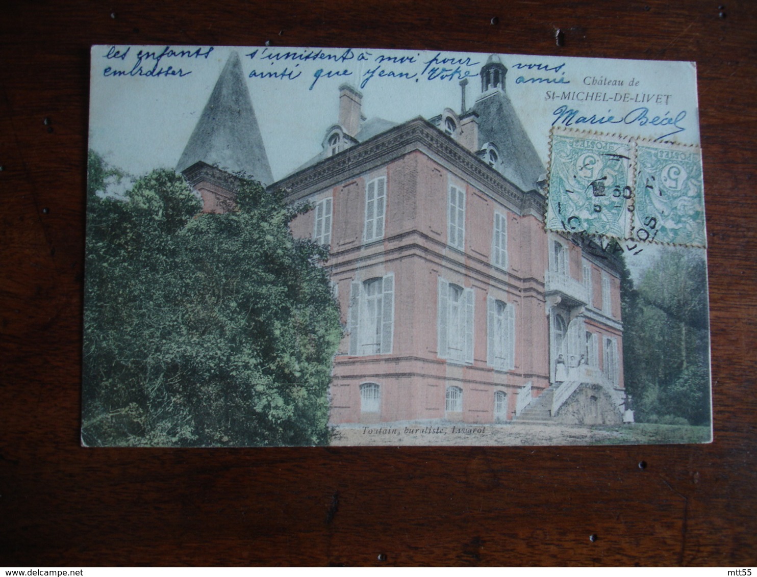 Carte  Colorisee Saint Michel De Livet Chateau - Autres & Non Classés