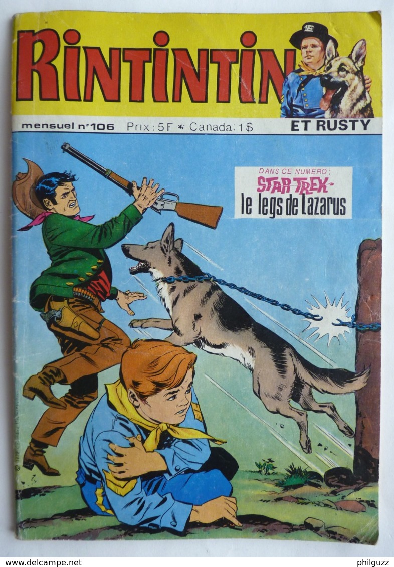 RECIT COMPLET  N° 106 RINTINTIN SAGEDITION 1978 - Sagédition