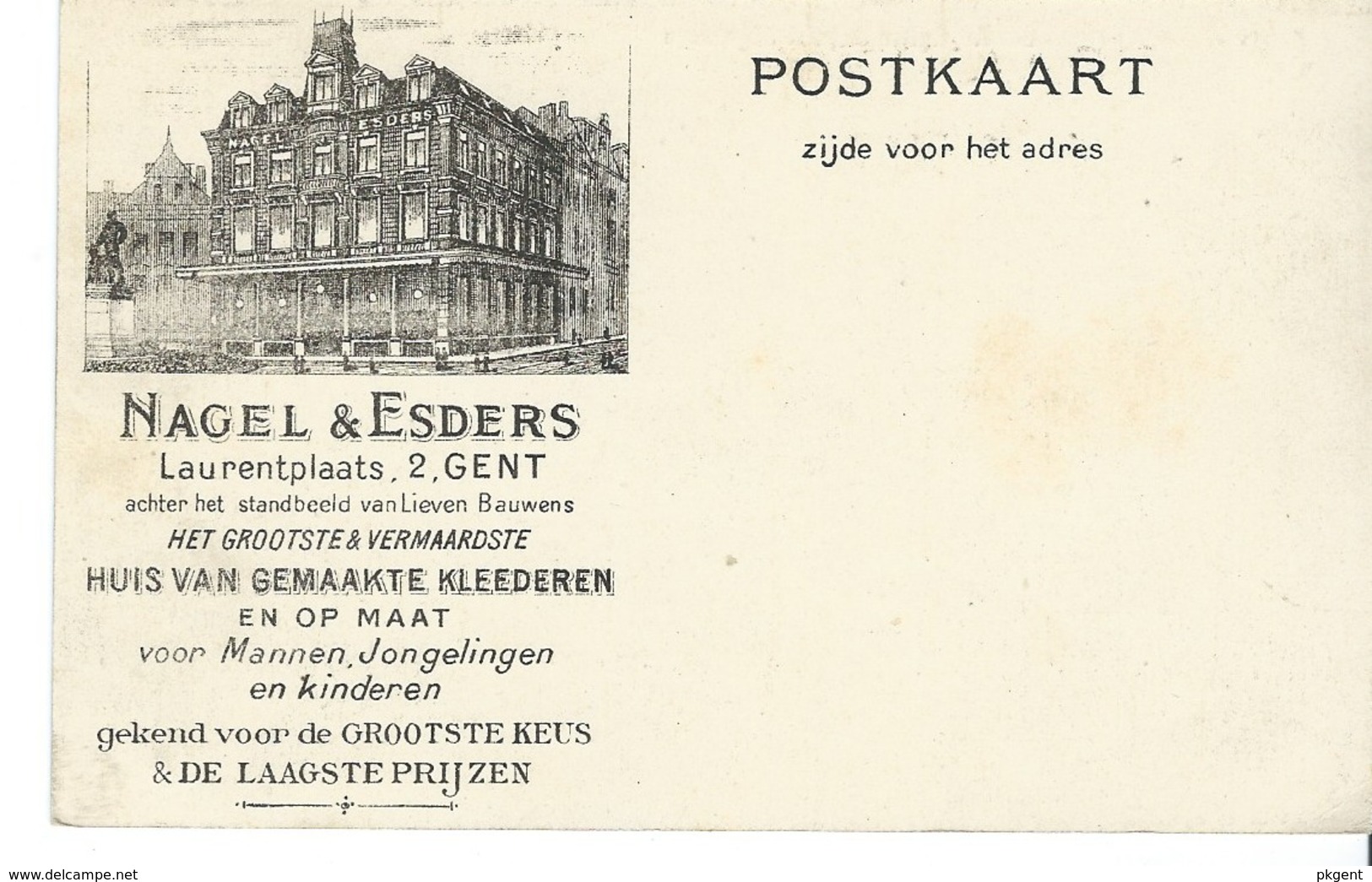 17 Gent Gand Kerk Klein Begijnhof Met Reclame Nagel & Esders.  Perfecte Staat. Zie Scans - Gent