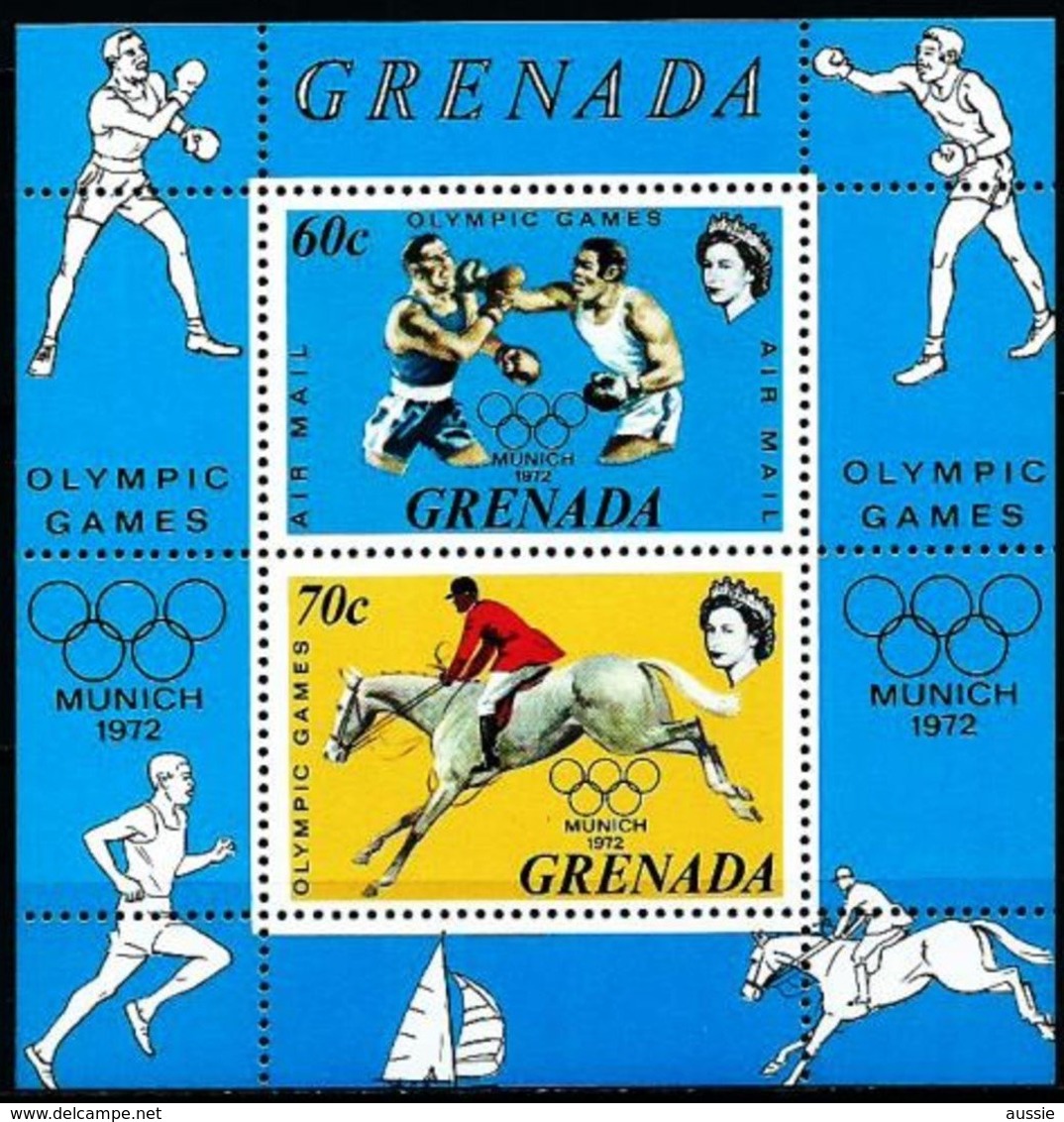 Grenade Grenada 1972 Yvertn° Bloc 22 *** MNH Cote 22 FF Jeux Olympiques München - Grenada (...-1974)