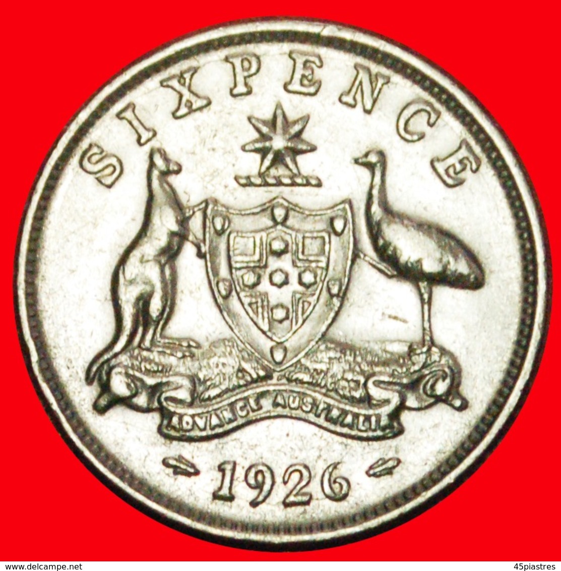 + SILVER: AUSTRALIA ★ 6 PENCE 1926! George V (1911-1936) LOW START ★ NO RESERVE! - Sixpence