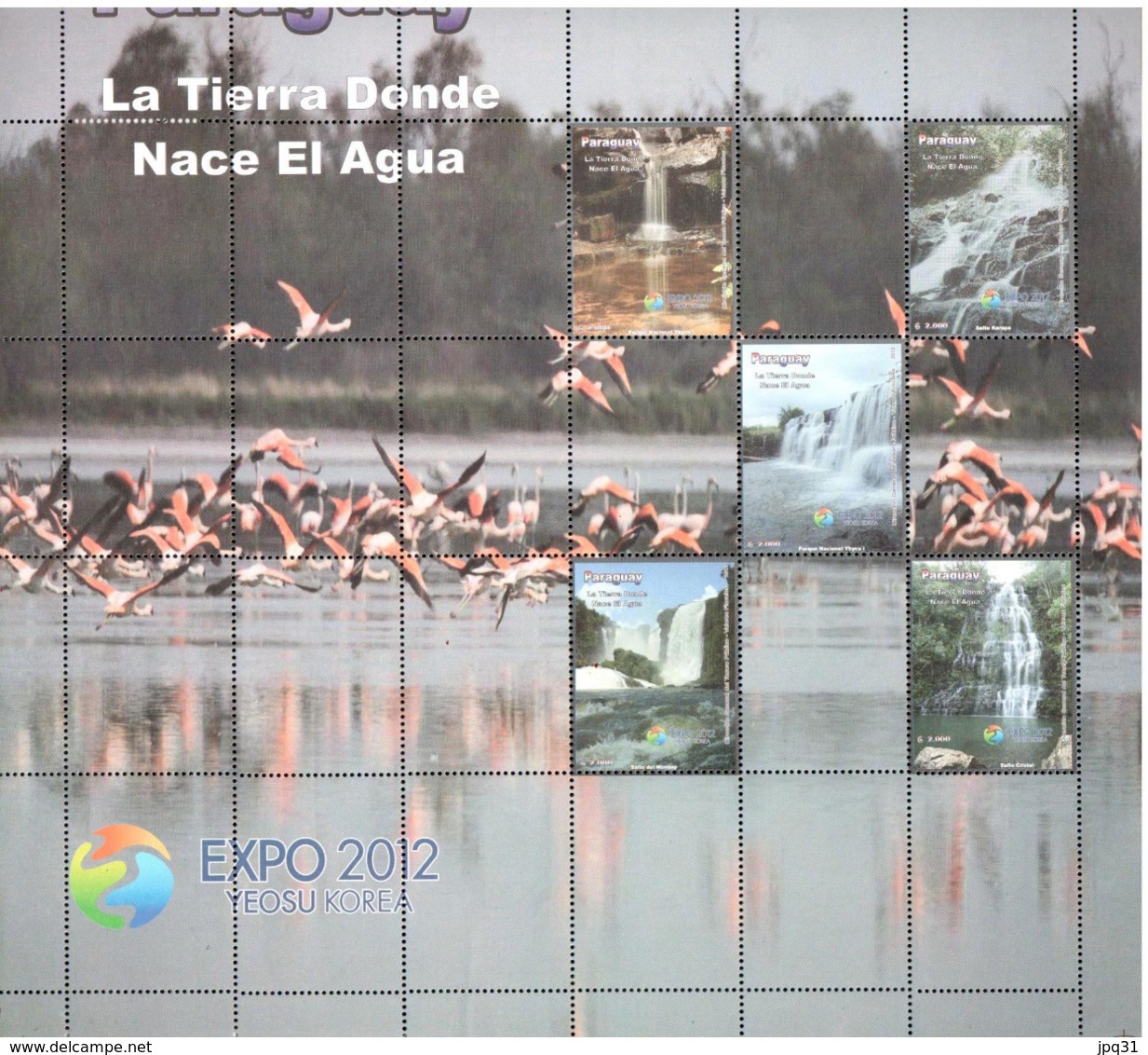 Feuilet Expo 2012 - Paraguay, La Tierra Donde Nace El Agua ** - Paraguay