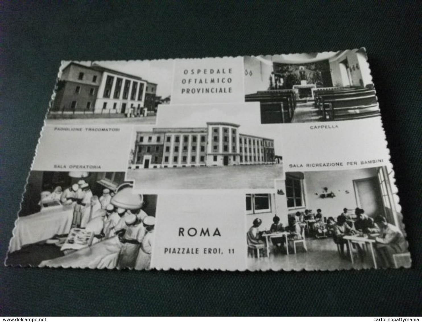 OSPEDALE OFTALMICO PROVINCIALE ROMA PIAZZALE EROI 11  PADIGLIONE TRACOMATOSI CAPPELLA SALA OPERATORIA RICEZIONE BAMBINI - Santé & Hôpitaux