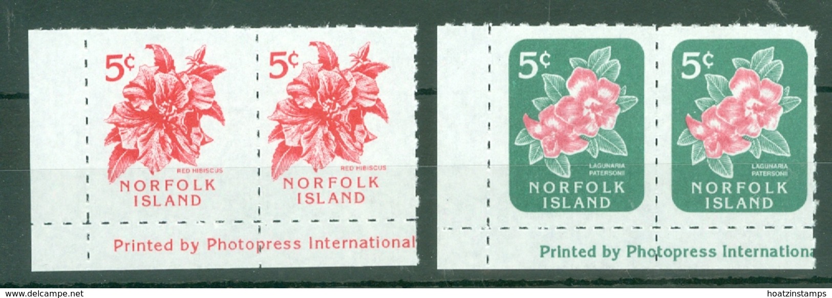 Norfolk Is: 1995   Flowers  SG600-601    MNH Pairs - Norfolk Island