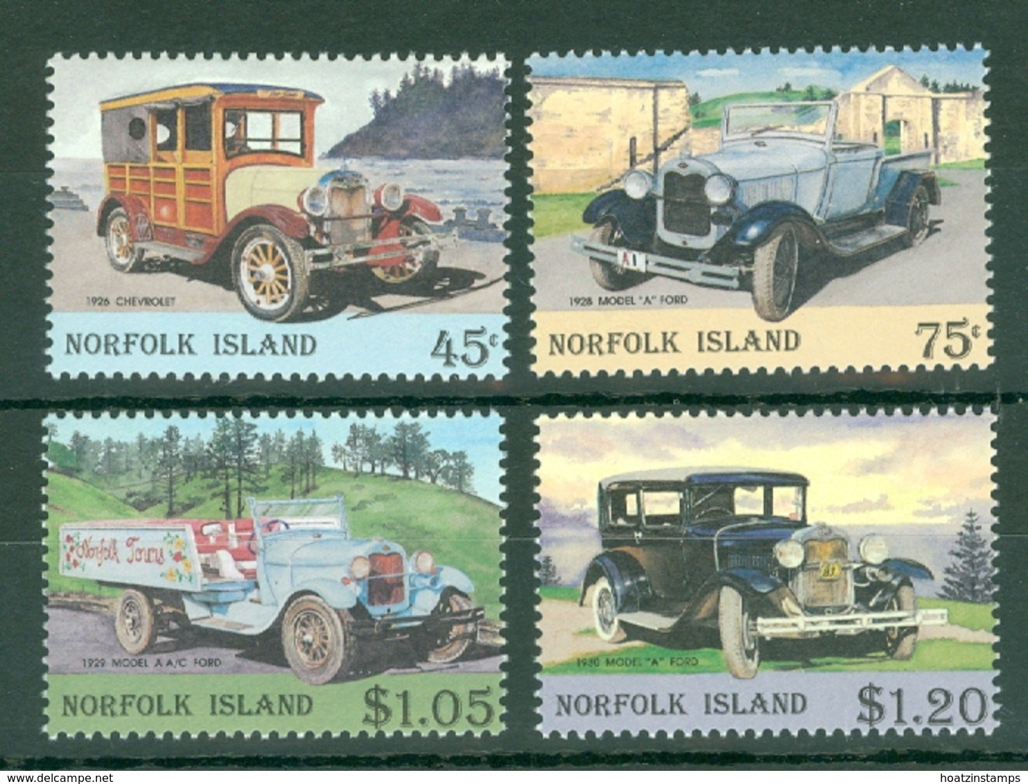 Norfolk Is: 1995   Vintage Motor Vehicles     MNH - Norfolk Island