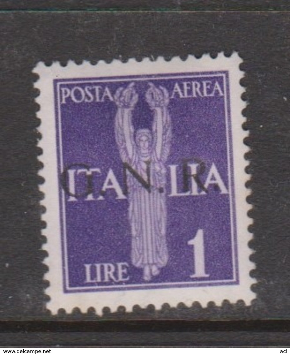 Italy Repubblica Sociale Italiana PA 18 1944 Air Post Lire Una Violet,mint Hinged - Posta Aerea