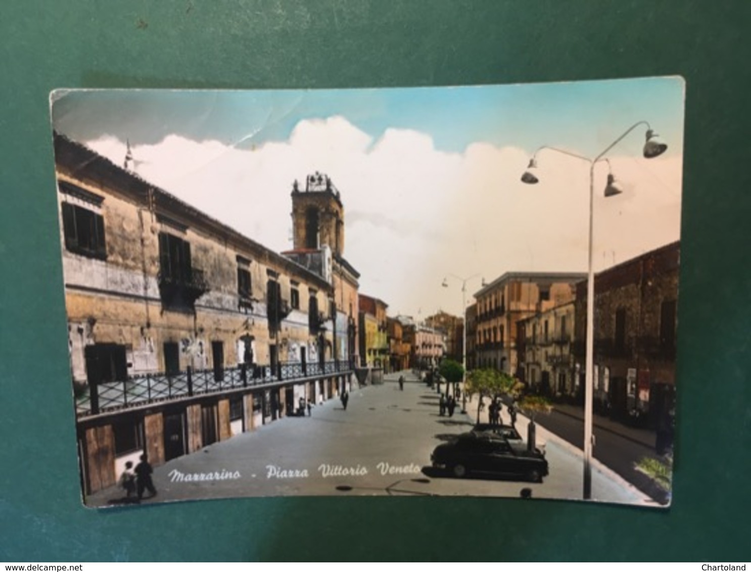 Cartolina Mazzarino - Piazza Vittorio Veneto - 1963 - Caltanissetta