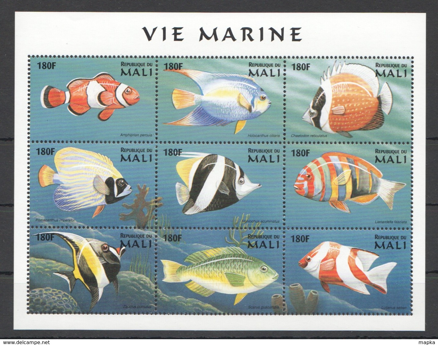 W799 DU MALI FISH & MARINE LIFE VIE MARINE 1KB MNH - Meereswelt