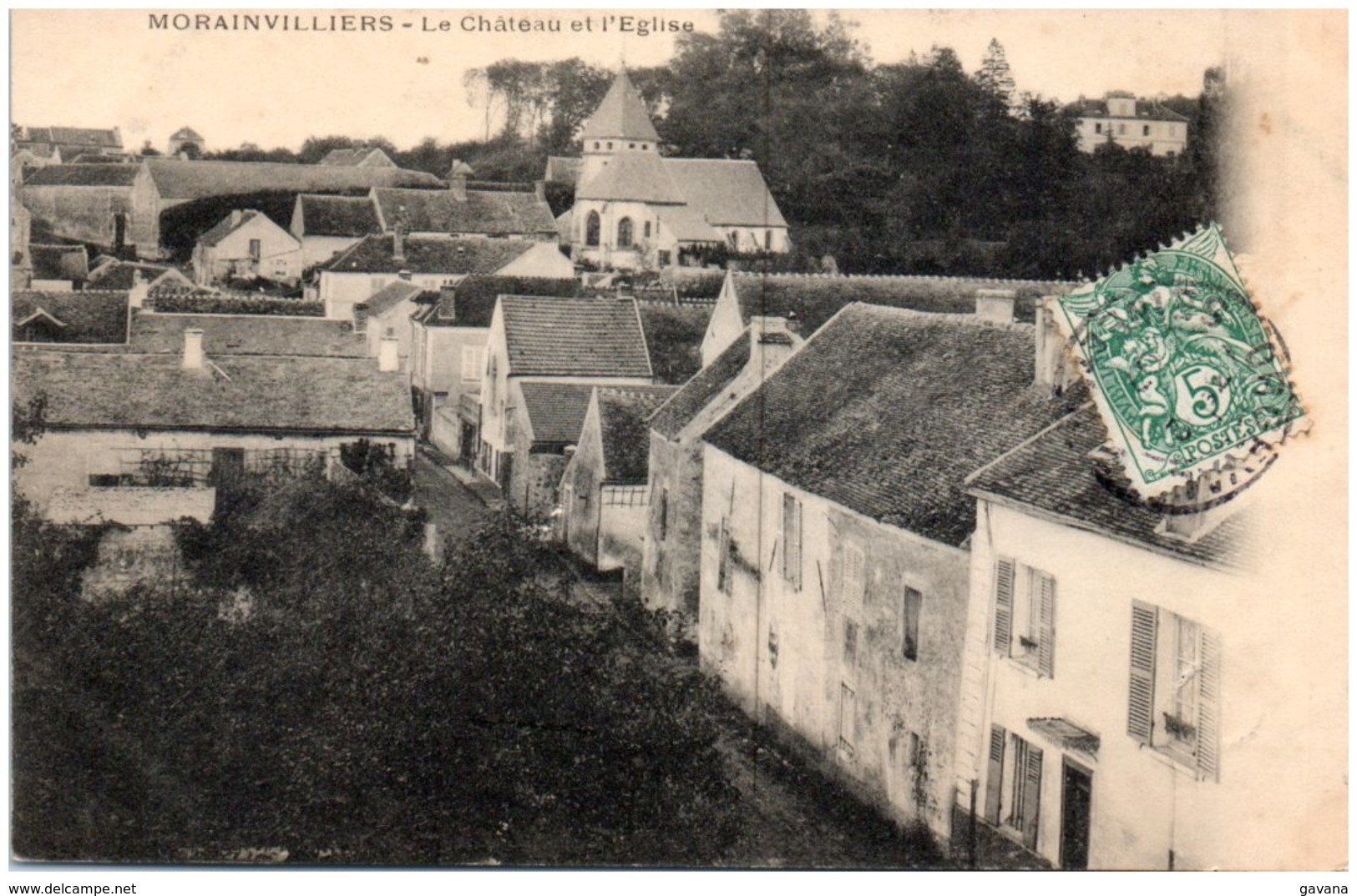 78 MORAINVILLIERS - Le Chateau Et L'église - Morainvilliers