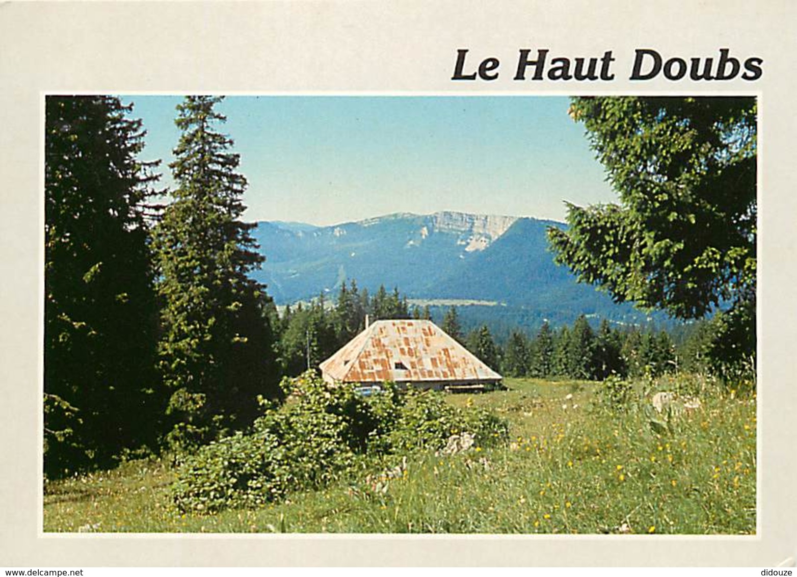 25 - Doubs - Le Haut Doubs - Paysage Typique. Au Loin, Les Rochers Du Mont-d'Or (Alt 1.463 M.) - Flamme Postale De Les H - Autres & Non Classés