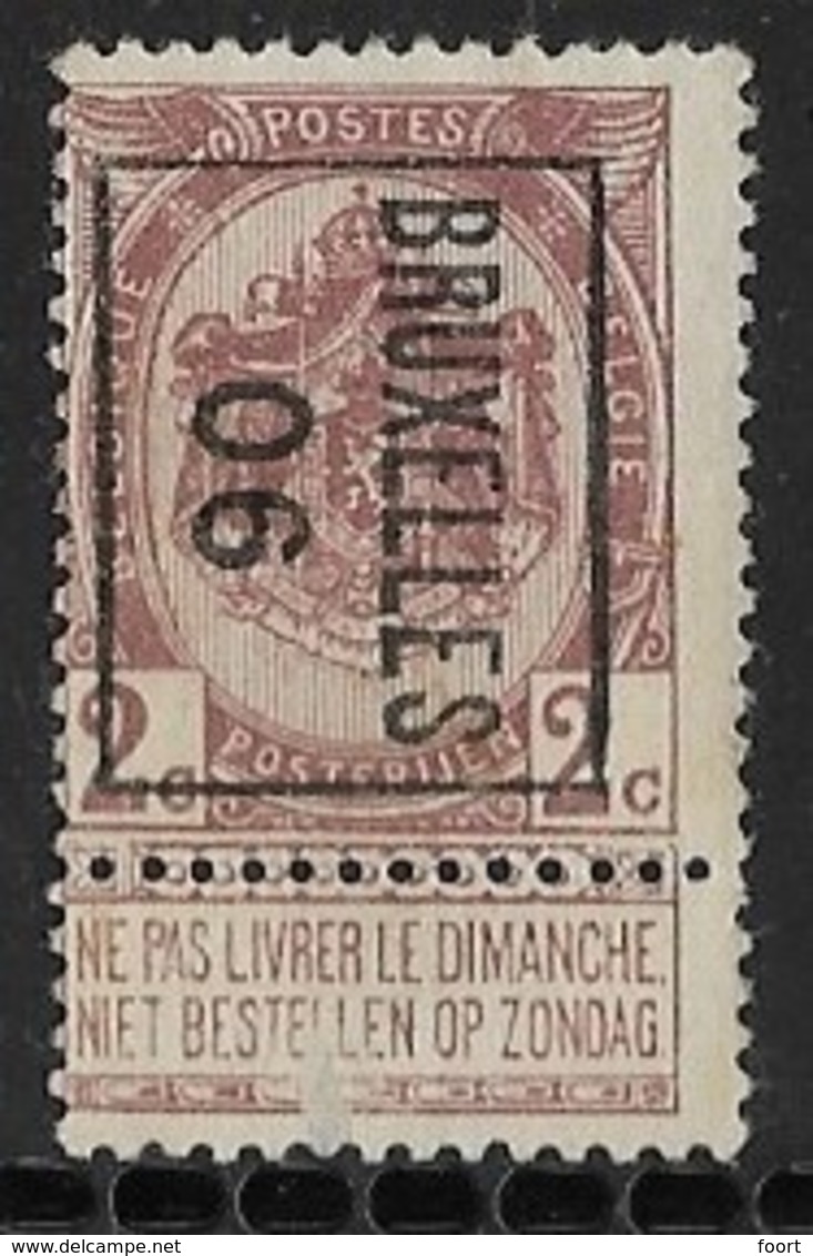 Brussel 1906 Typo Nr. 2B - Typo Precancels 1906-12 (Coat Of Arms)