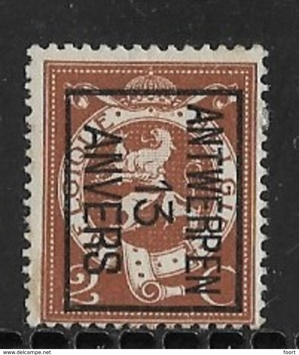 Antwerpen 1913 Typo Nr. 40Bzz - Typos 1912-14 (Löwe)